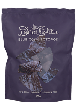 Dona Cholita totopos! Blue Corn Chips 12 pack